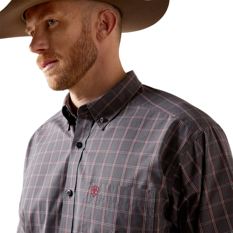 Ariat Men's Pro Series Tucker Classic Fit Long Sleeve Shirt - Grey