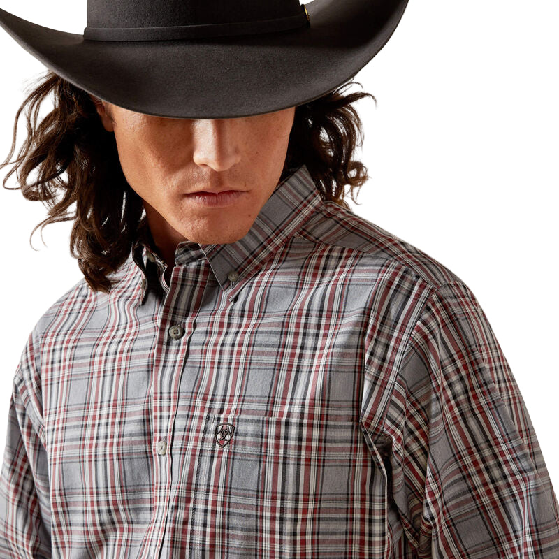 Ariat Men's Pro Series Trenton Fitted Long Sleeve Shirt - Grey