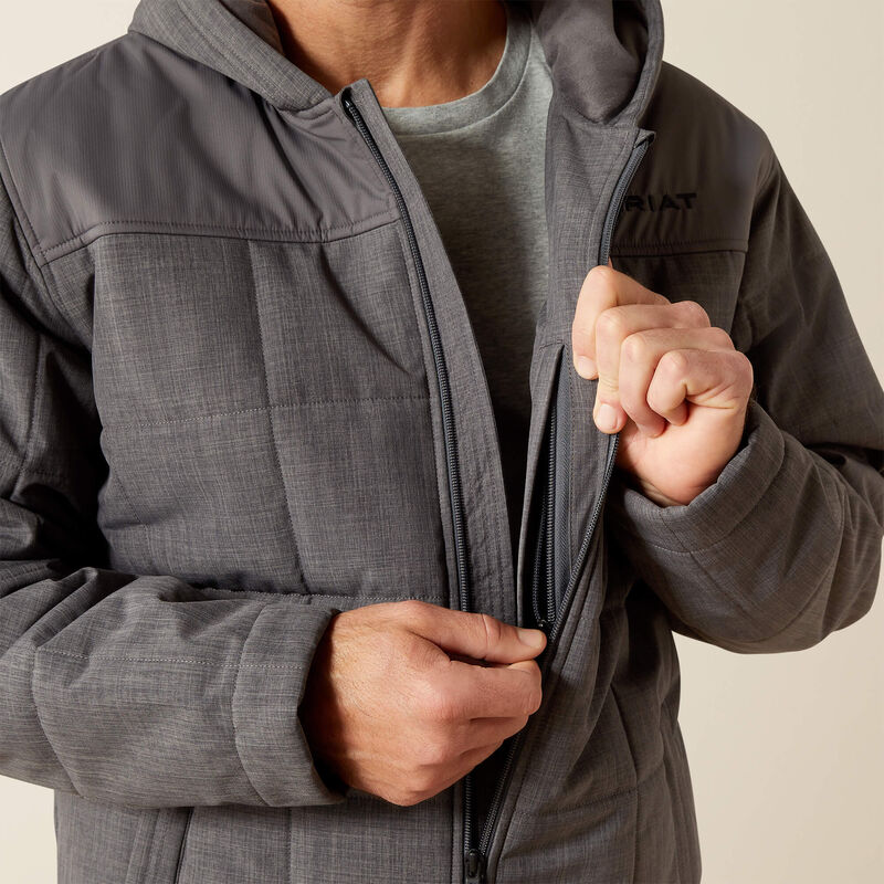 Ariat Men's Crius Hooded Insulated Jacket - Grey Heather