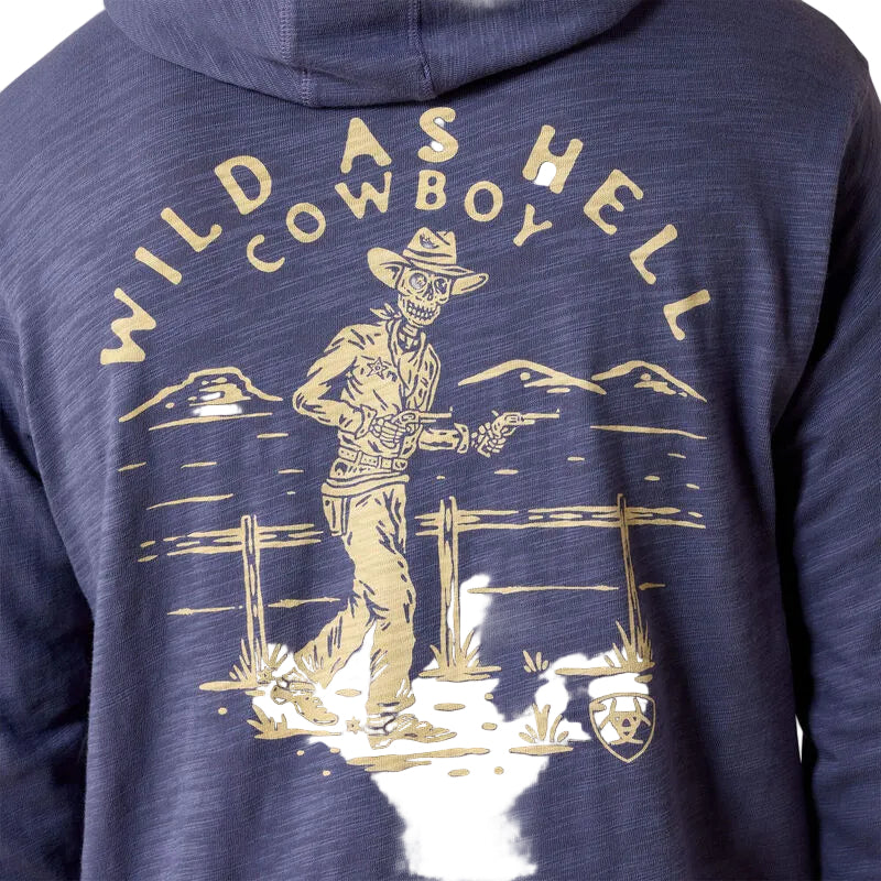 Ariat Men's Lightweight Retro Long Sleeve Hoodie - Nightshadow