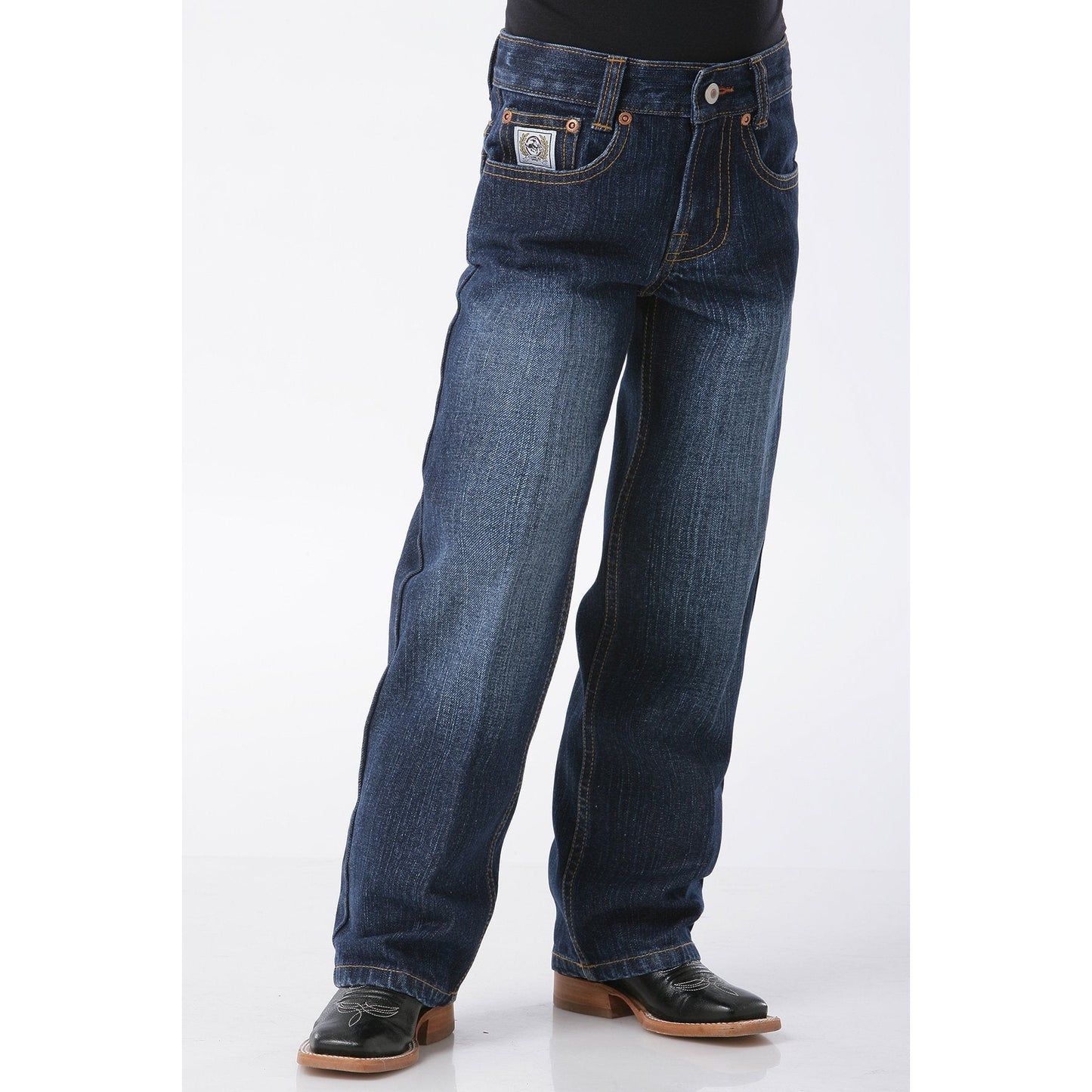 Cinch Boy's White Label Relaxed Straight Jeans - Dark Stonewash