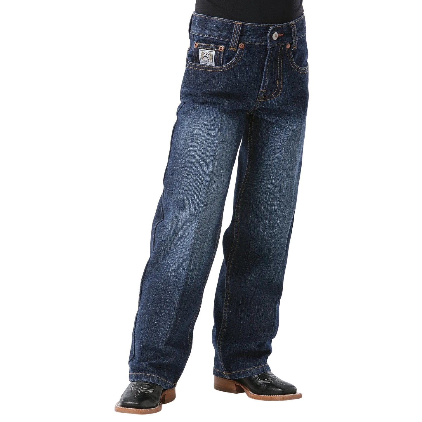 Cinch Boy's White Label Relaxed Straight Jeans - Dark Stonewash - Irvine Tack & Western Wear