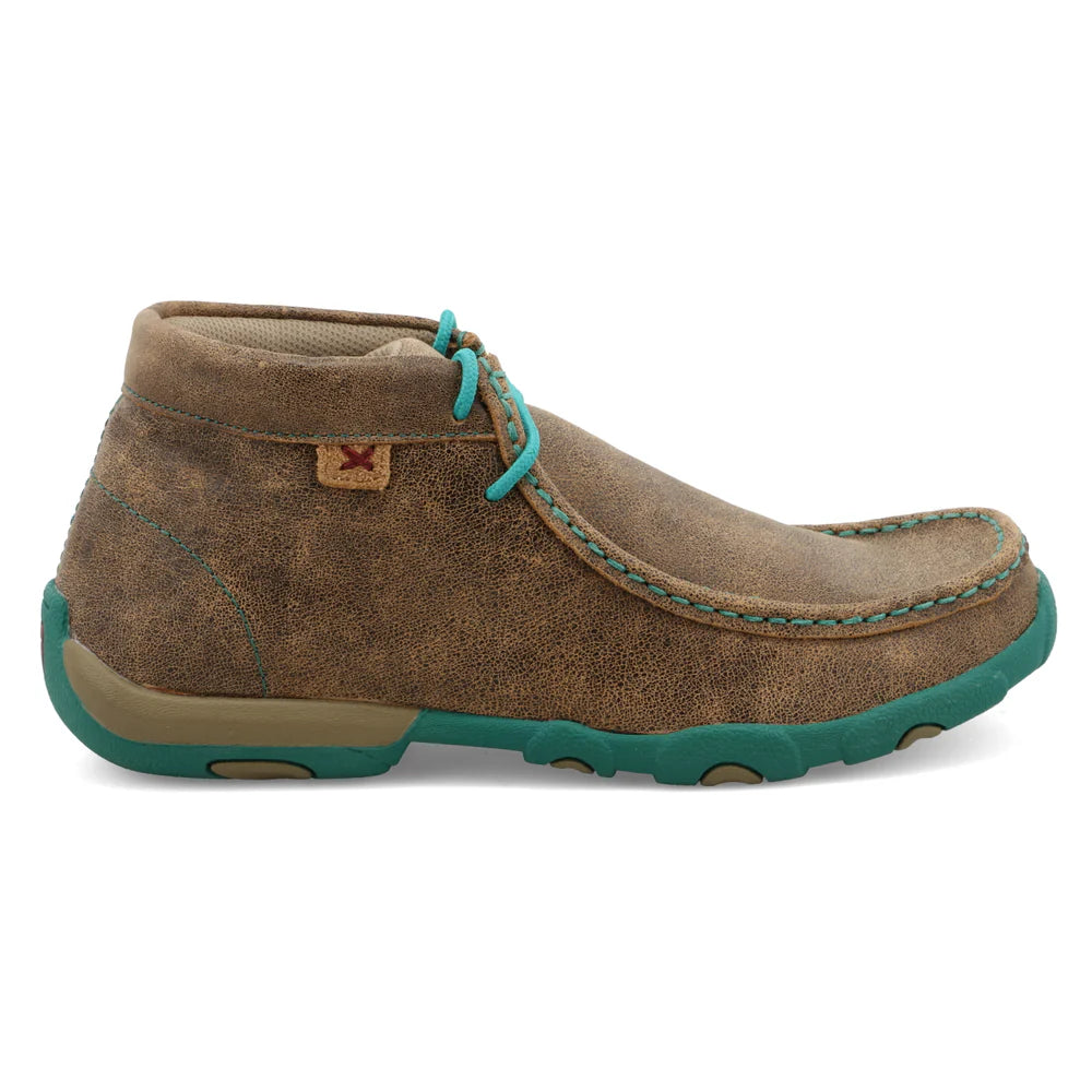 Twisted X Women's Driving Moccasin - Bomber/Turquoise
