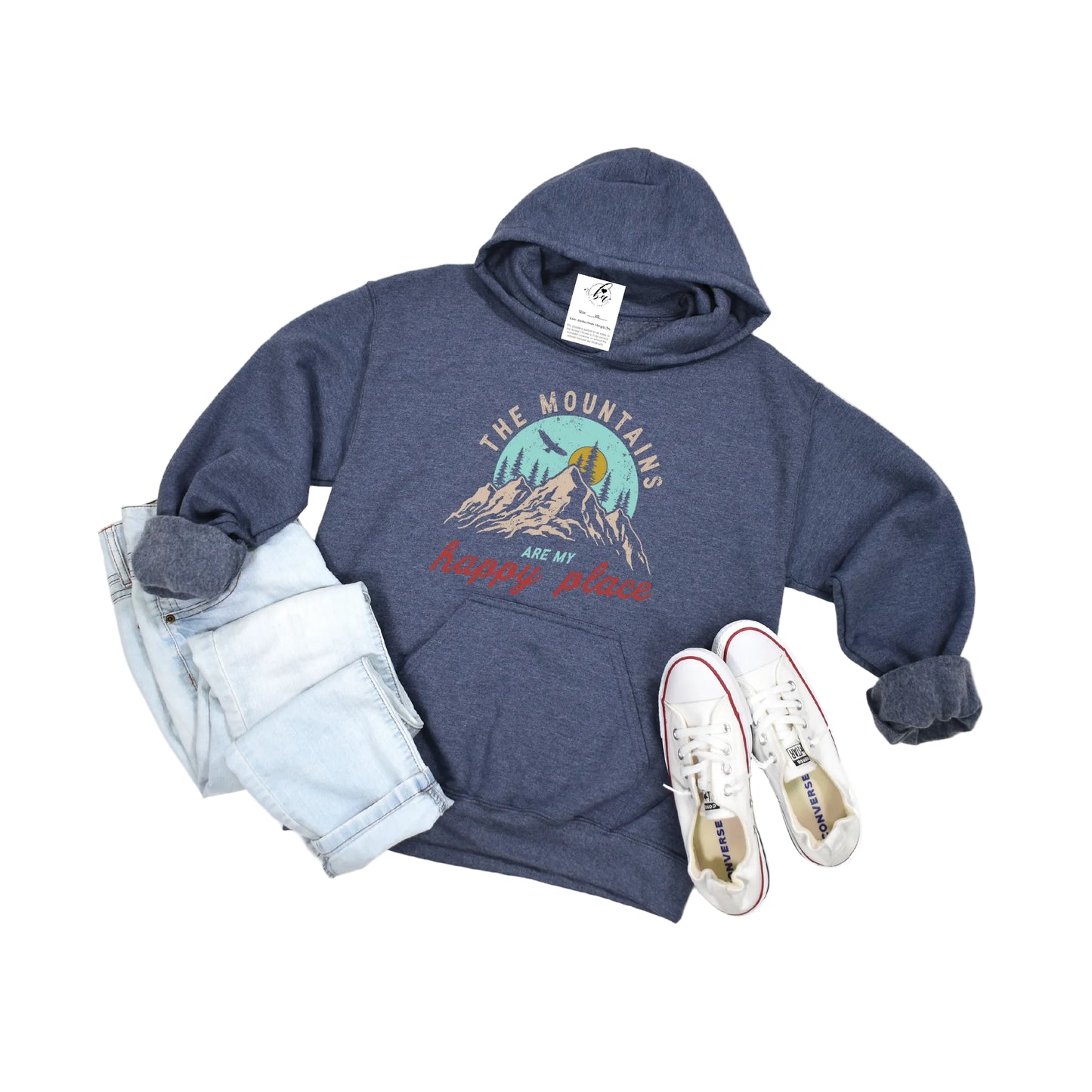 Blonde Ambition Long Sleeve The Mountains Are My Happy Place Hoodie-Multiple Colours