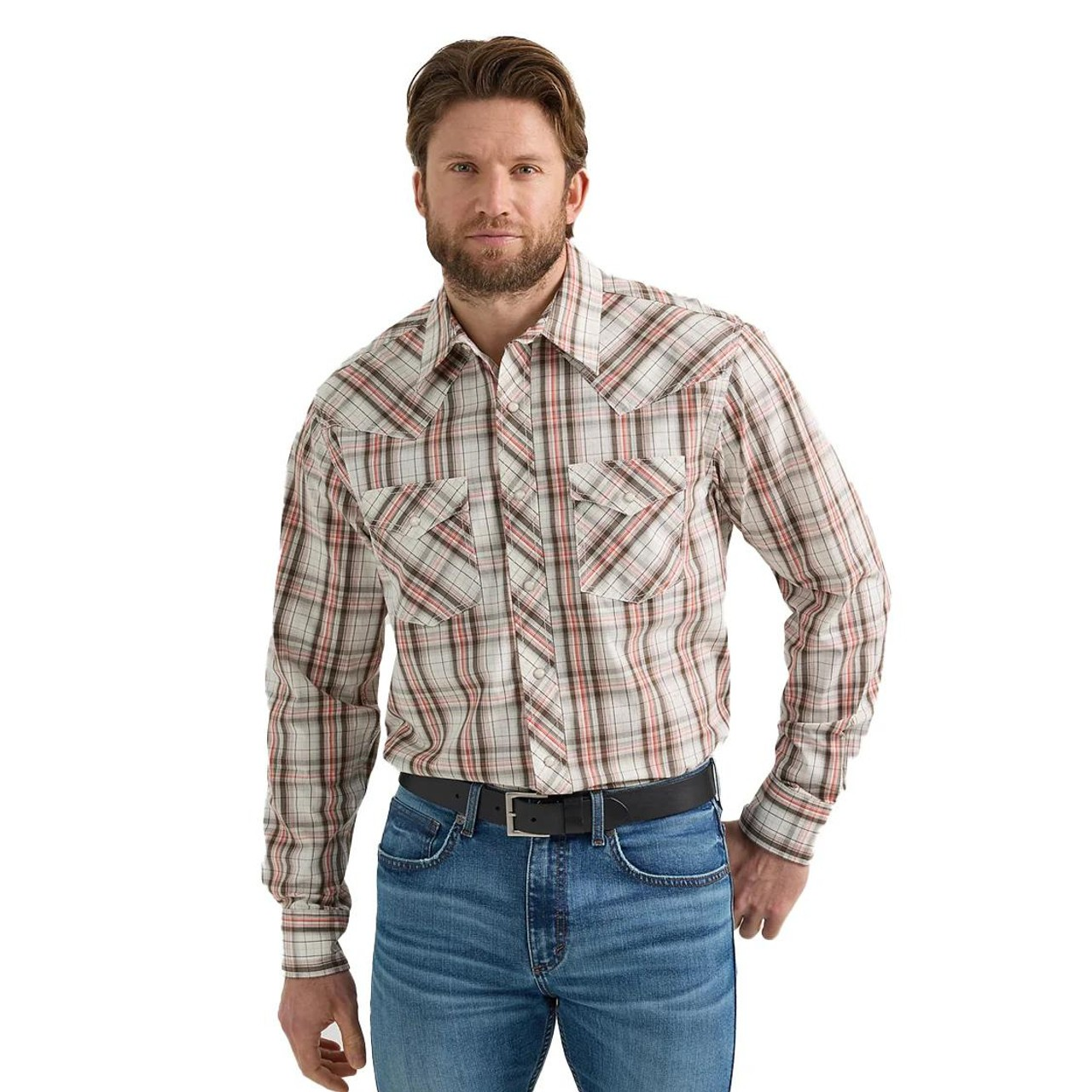 Wrangler  Men's 20X Competition Long Sleeve Shirt - Brown