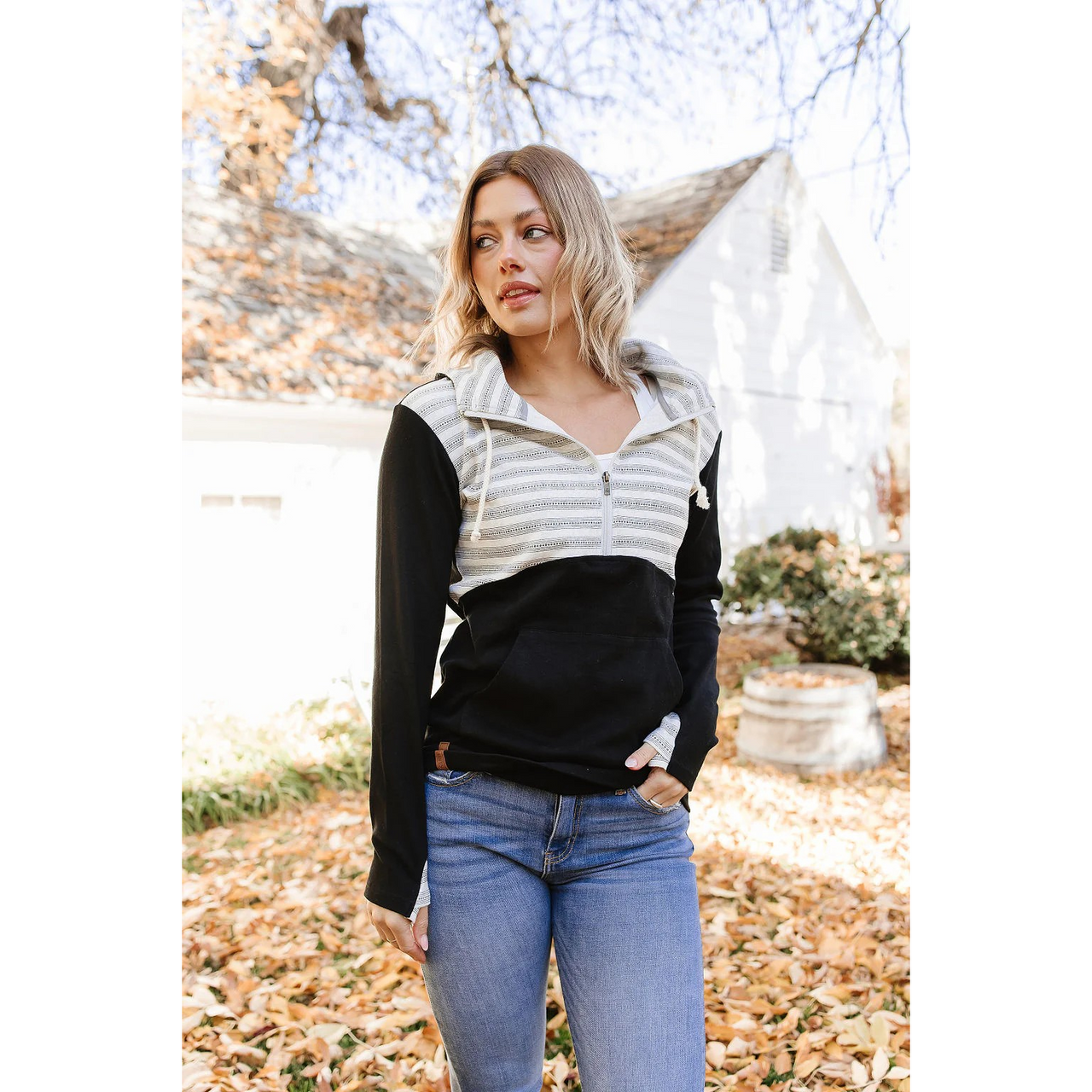 Ampersand Half Zip Sweat Shirt-Kick Off Your Boots