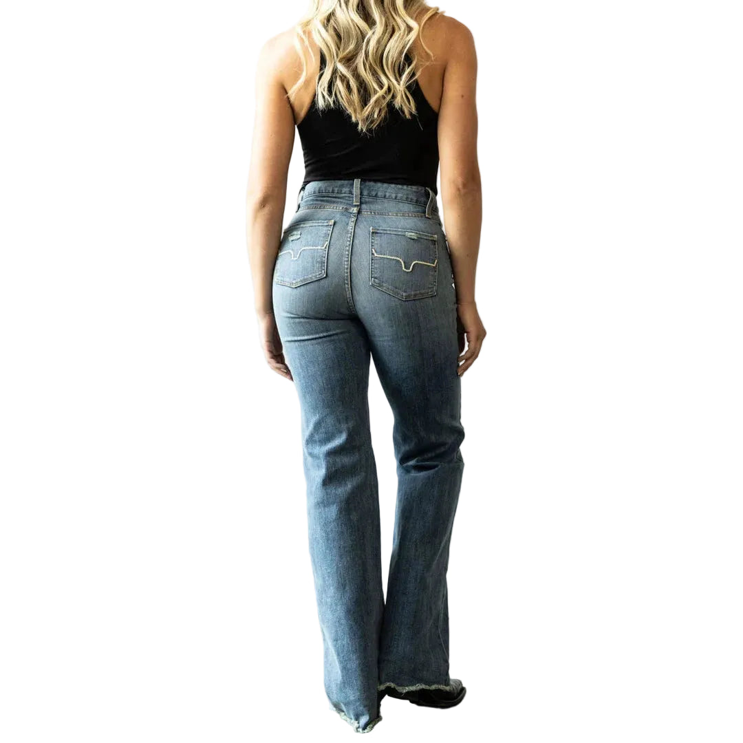 Kimes Women's Olivia High Rise Wide Leg Jeans - Blue - Irvine Tack & Western Wear