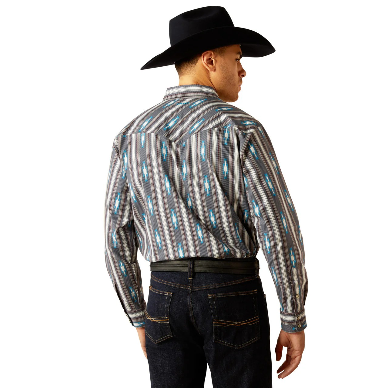 Ariat Men's Callahan Classic Fit Long Sleeve Shirt- Grey