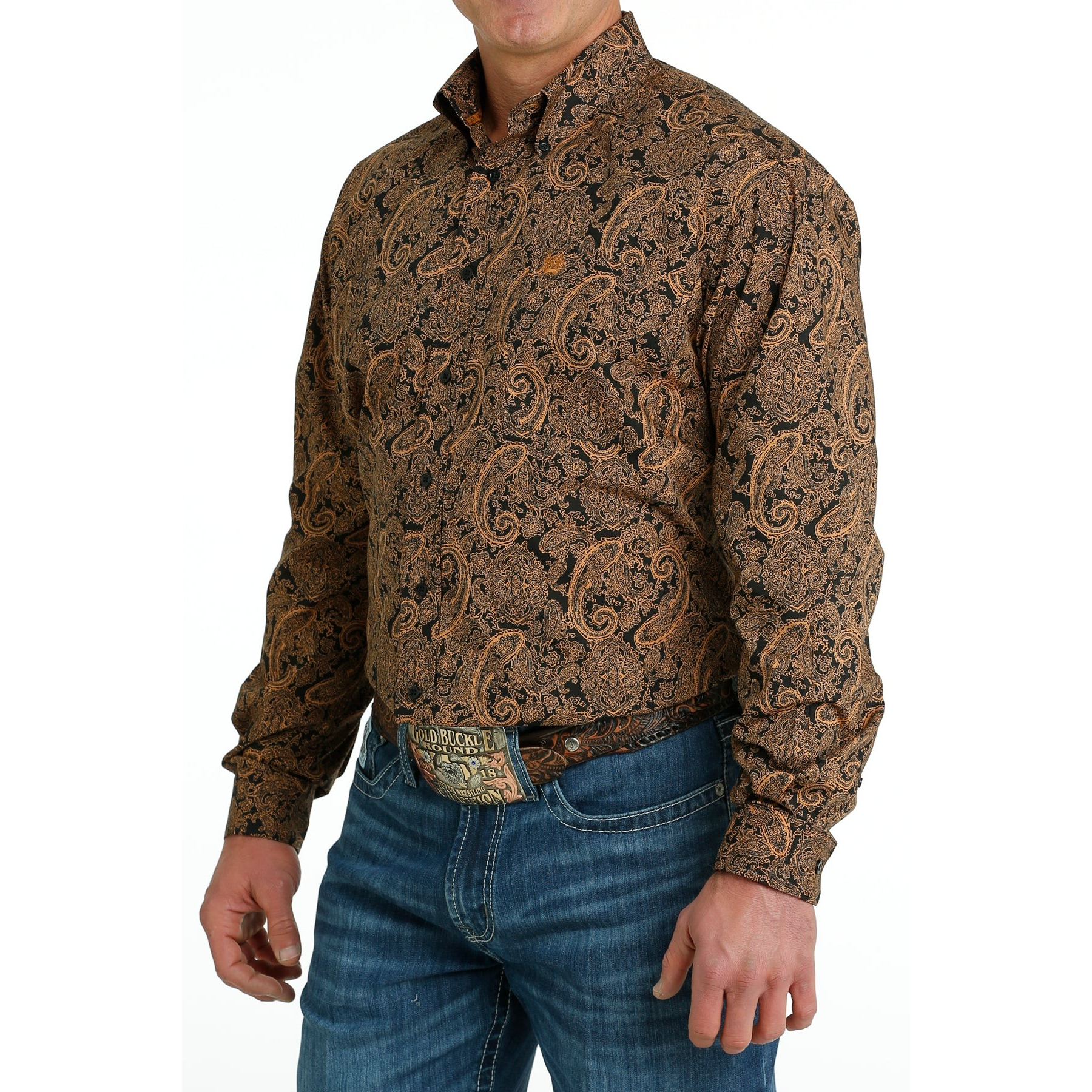 新品タグ付き  CTN   LAWIN SHIRTS Cinch Men's Long Sleeve Print Shirt - Black – Irvine Tack