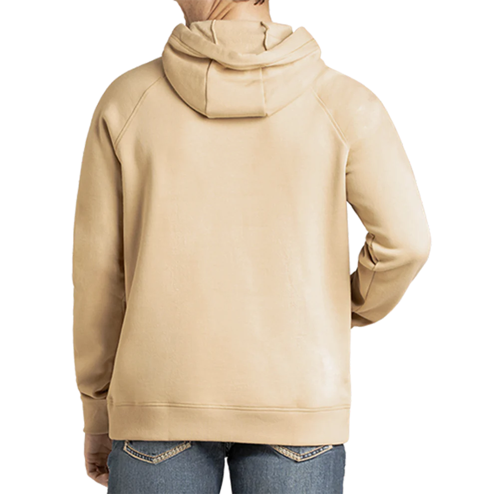 Rock & Roll Men's Long Sleeve Cowboy Graphic Hoodie - Tan