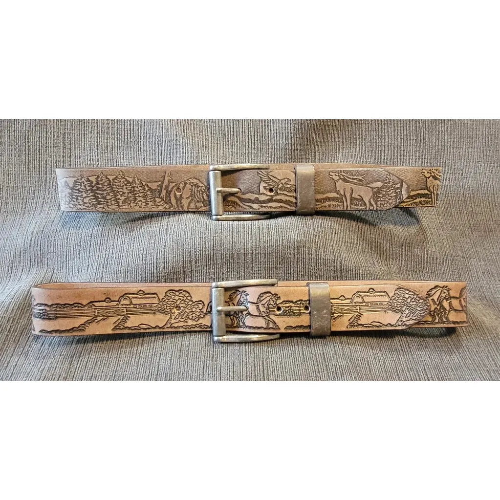 Barrett Youth Grizzly Embossed Belt - Brown