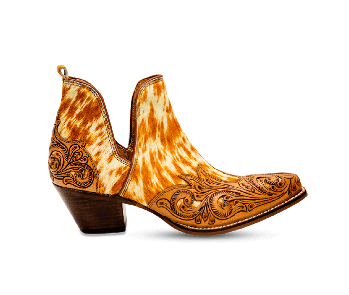 Myra Vestro Western Hand Tooled Booties