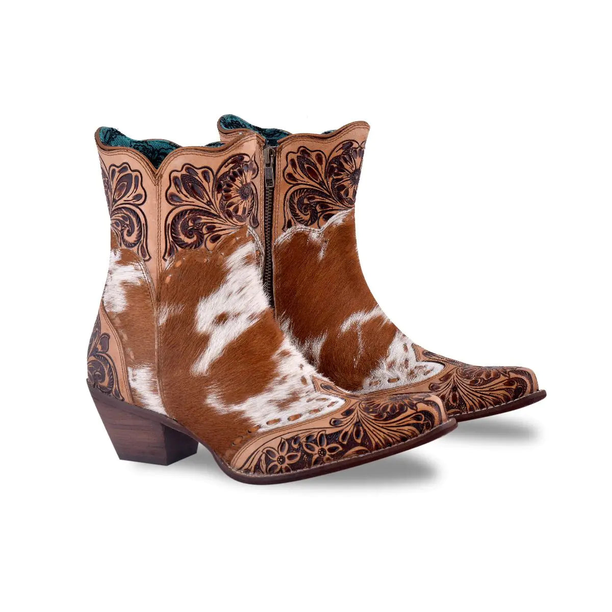 Myra Women's Winchester Hair On Hide & Hand-Tooled Boots