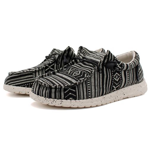 Laforst Women's Hermosa Comfort Hola Shoes - Black/White Aztec