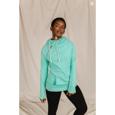 Ampersand Women's Doublehood Sweatshirt - Aqua