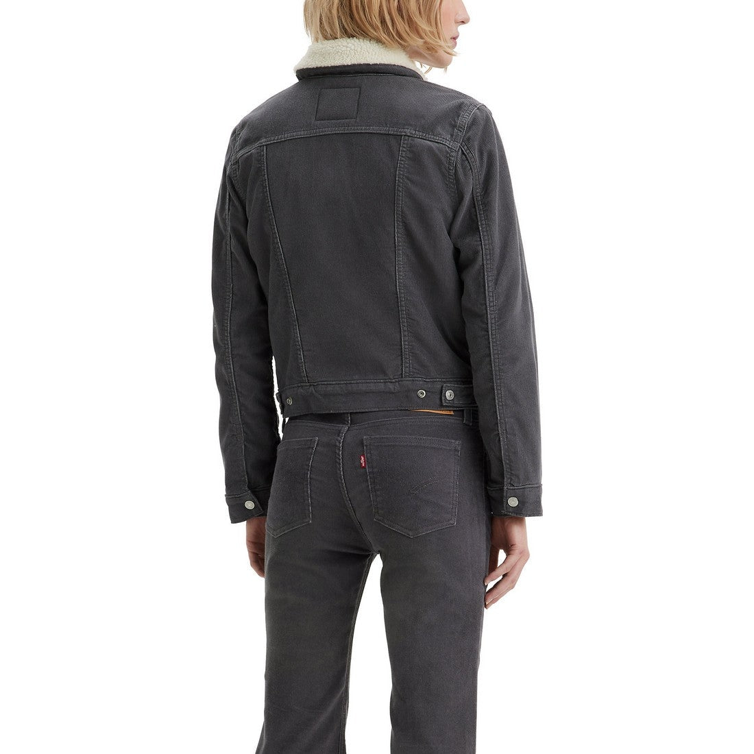 Levi Women's Original Sherpa Trucker Jacket - Blackened Pearl