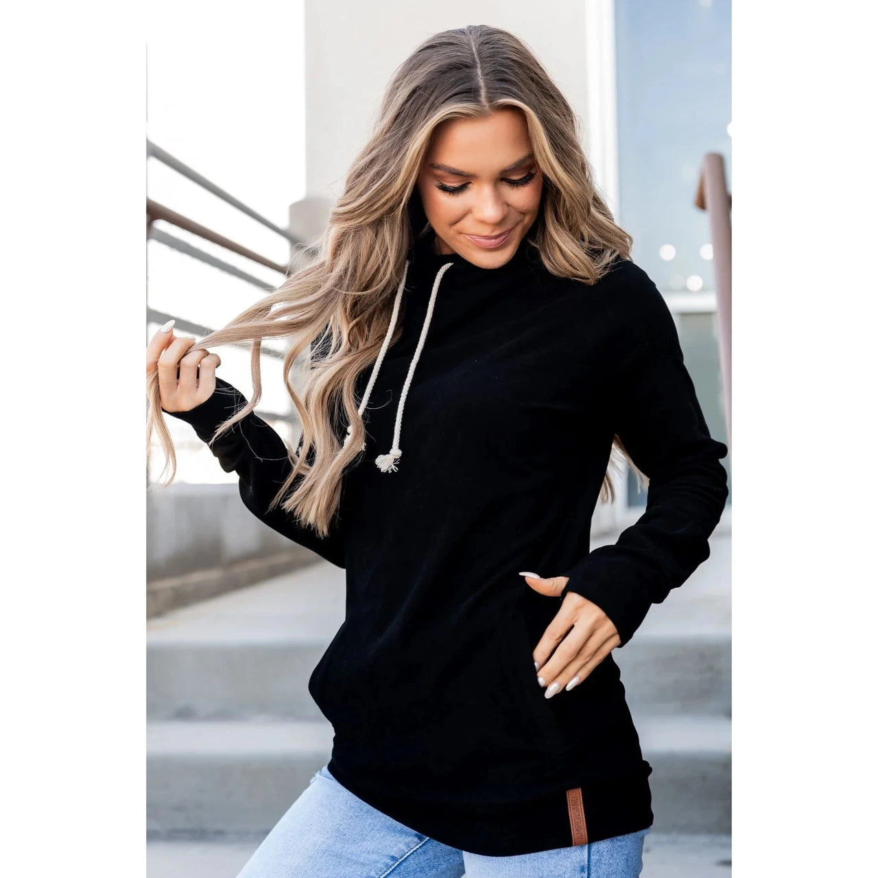 Ampersand Women's Poppy Seed Performance Fleece Double Hood Sweatshirt - Assorted Colours