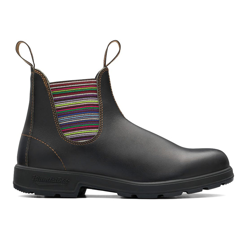 Blundstone Unisex Original #1409 Boots - Stout Brown w/Striped Elastic