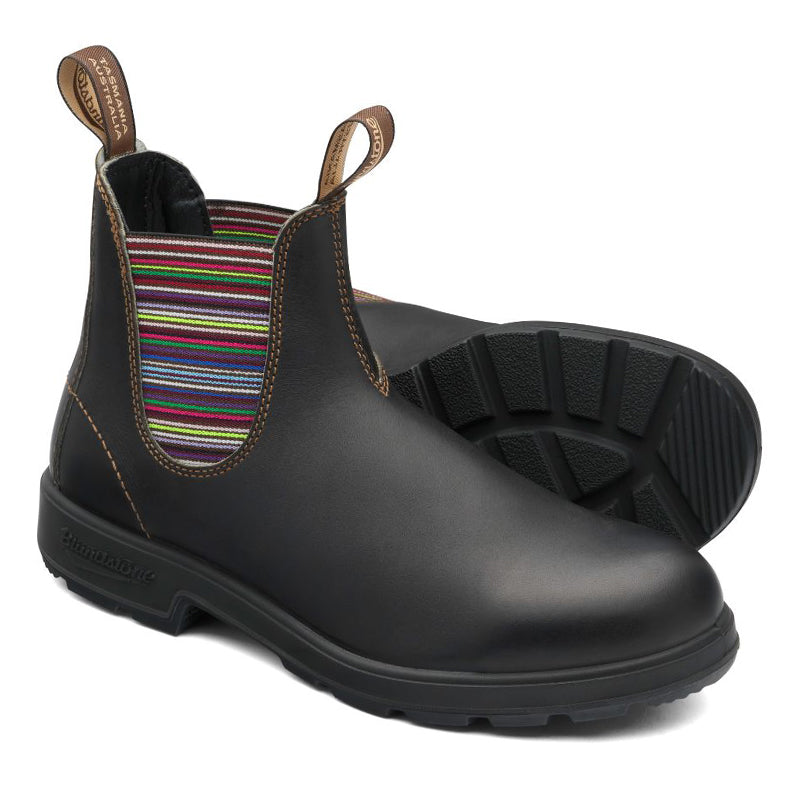 Blundstone Unisex Original #1409 Boots - Stout Brown w/Striped Elastic