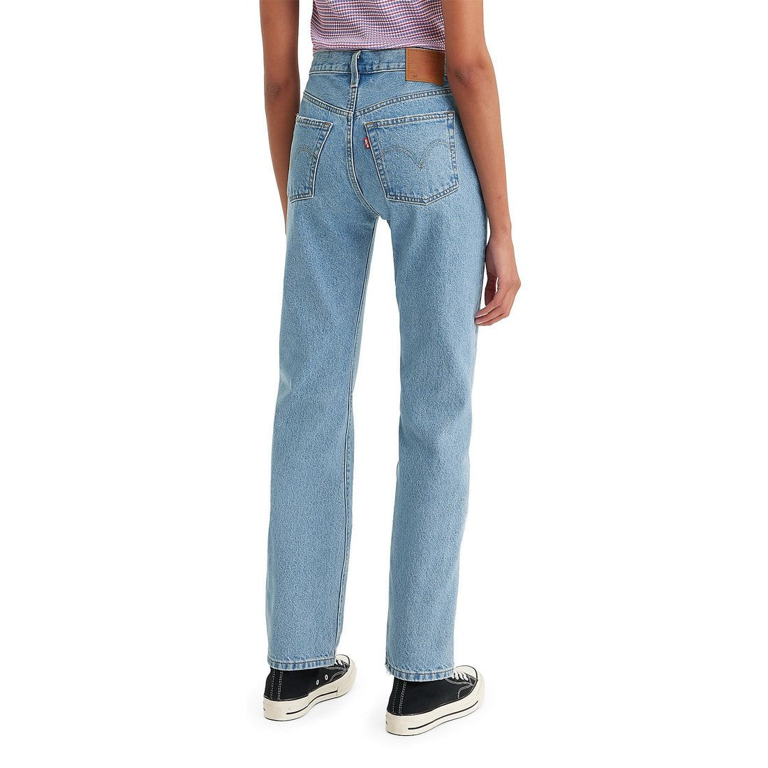 Levi Women's 501 High Rise Straight Jeans - Lane Change (Light Wash)