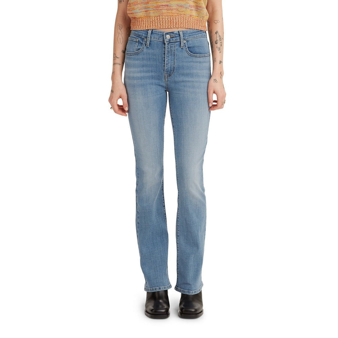 Levi Women's 725 Heritage Bootcut Zip Jeans - Wait Up (Vintage Light/M