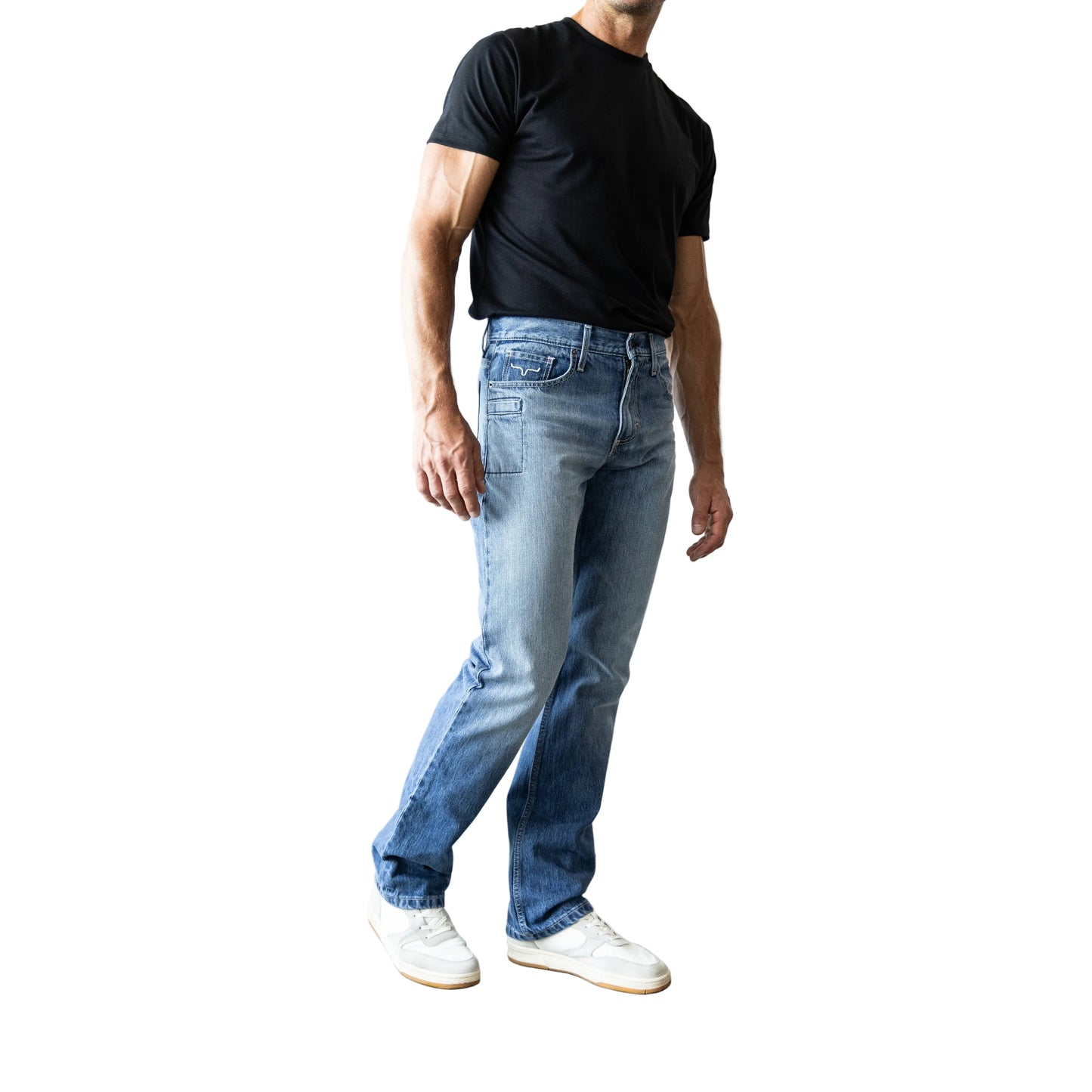 Kimes Men's James Lower Rise Straight Bootcut Jeans - Mid Wash - Irvine Tack & Western Wear