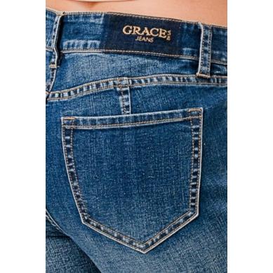 Grace in LA Women's Basic Jean - Medium Blue