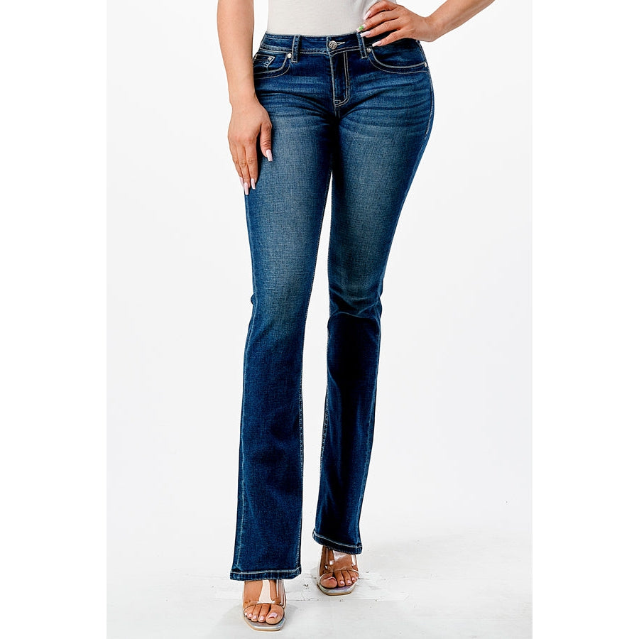 Grace in LA Women's Easy Bootcut Jeans - Cactus Setting