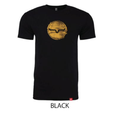 Kimes Men's Frayed Circle Short Sleeve T-Shirt - Black