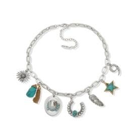 Lainey Wilson Silver Western Charm Chain Necklace