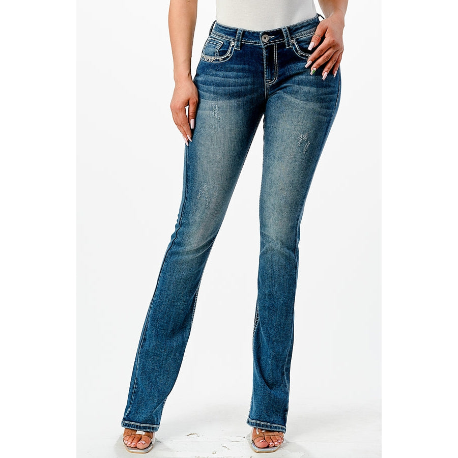 Grace in LA Women's Easy Bootcut Jeans - W Stitch