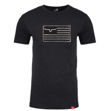 Kimes Men's Flag Patch Short Sleeve T-Shirt - Charcoal