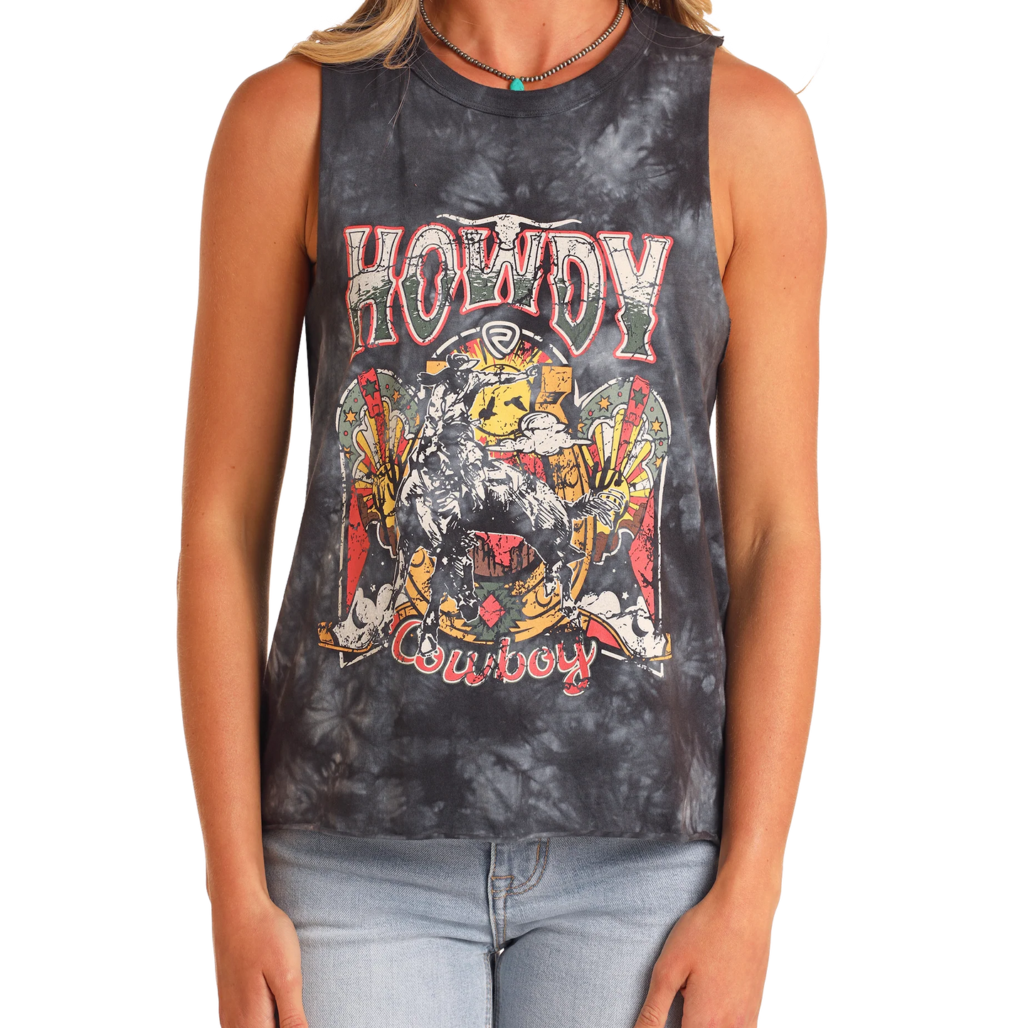 Rock & Roll Women's Howdy Cowboy Tank - Black