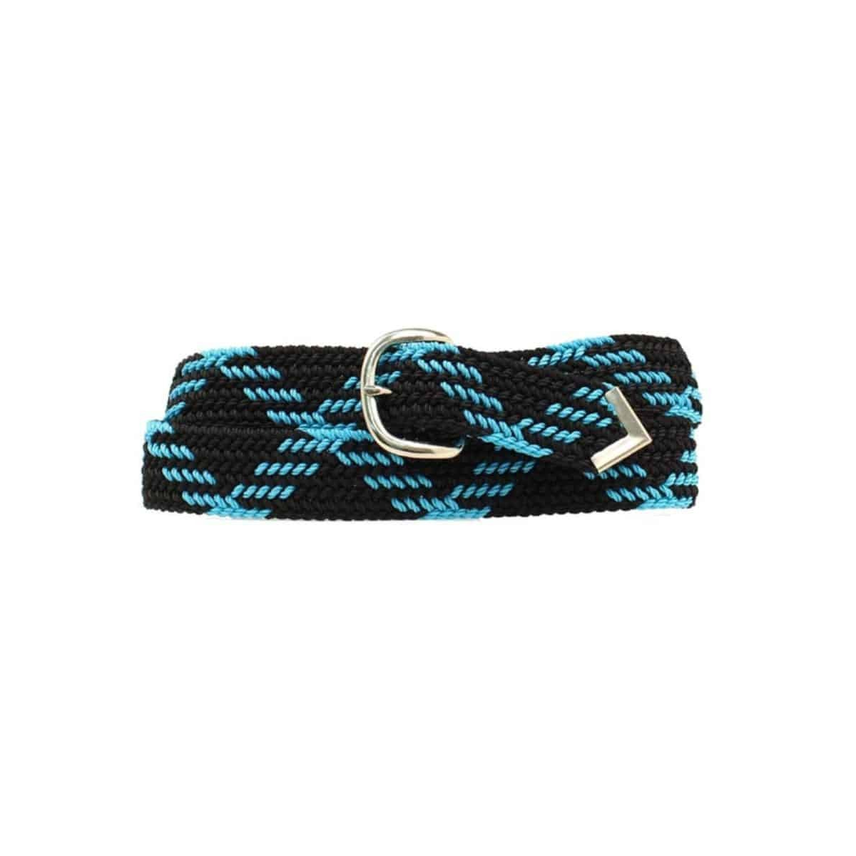 Nocona Machine Woven Braided Belt-46" - Black/Royal Blue - Irvine Tack & Western Wear