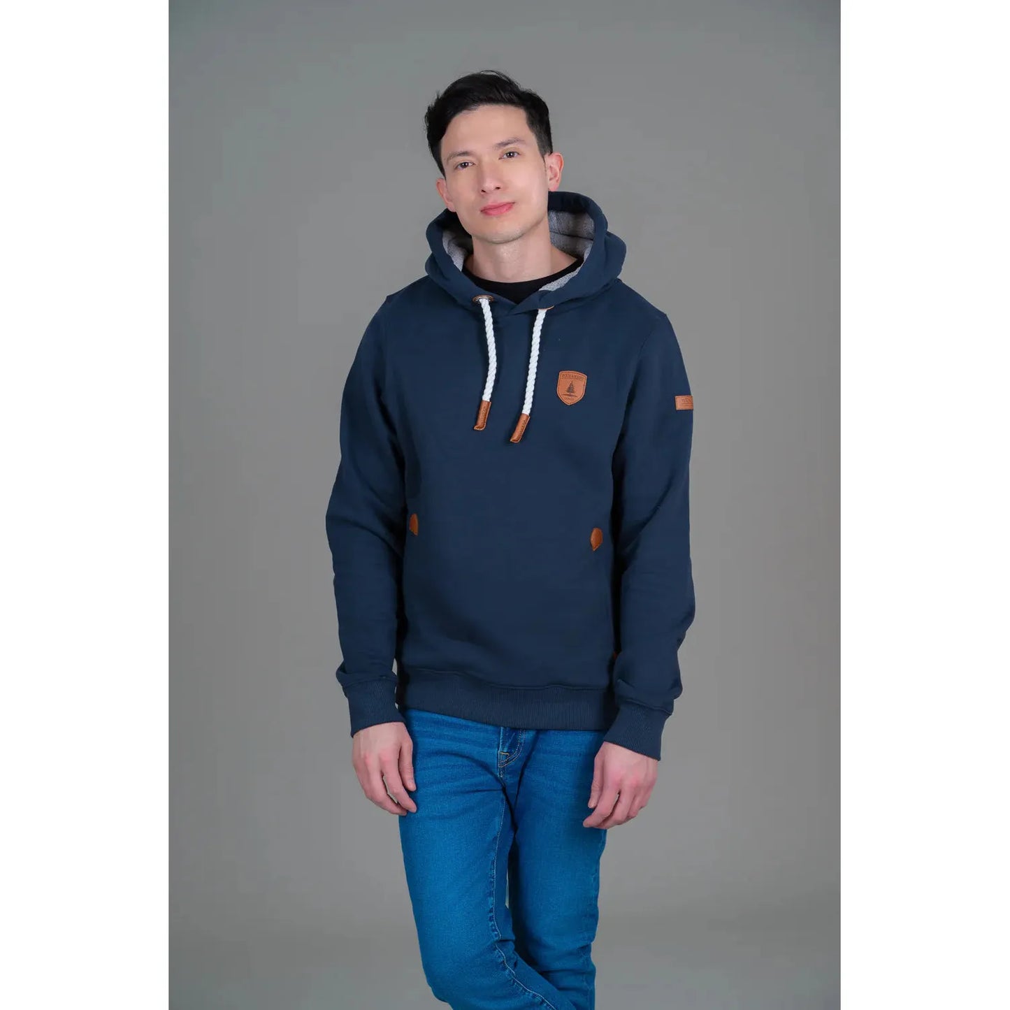 Wanakome Men's Fairfax Hoodie- Oxford Blue