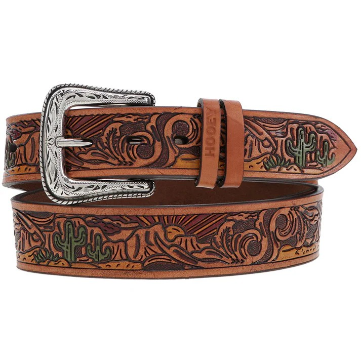 Hooey Women's Nova Embossed Leather Belt - Desert Scene