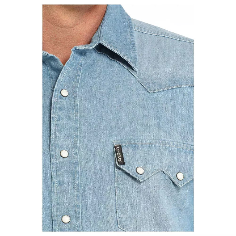 Cinch Men's Long Sleeve Denim Modern Fit Shirt - Indigo