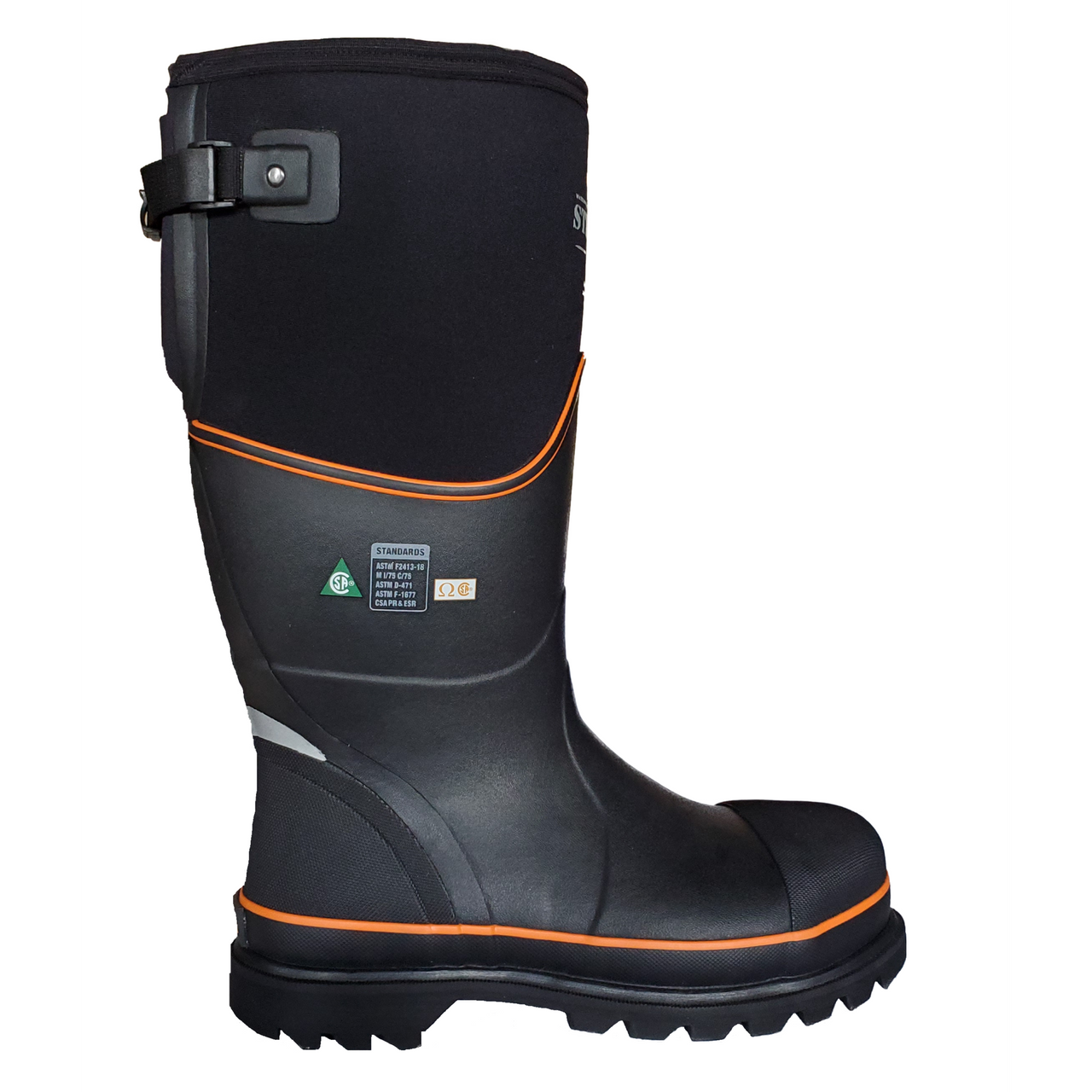 Dryshod Unisex Steel Toe Max Gusset CSA High Boots - Black/Orange