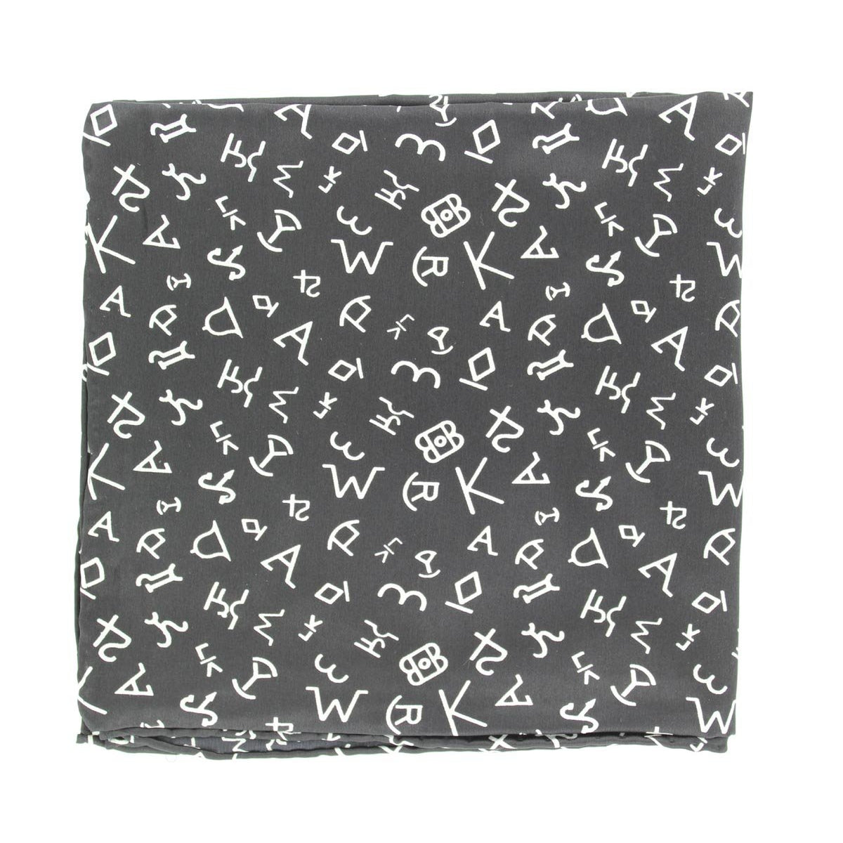 M&F 33x33 Silk Branded Wild Rag - Black