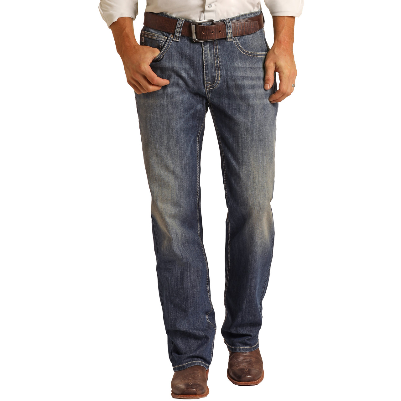 Mens stretch 2025 bootcut jeans