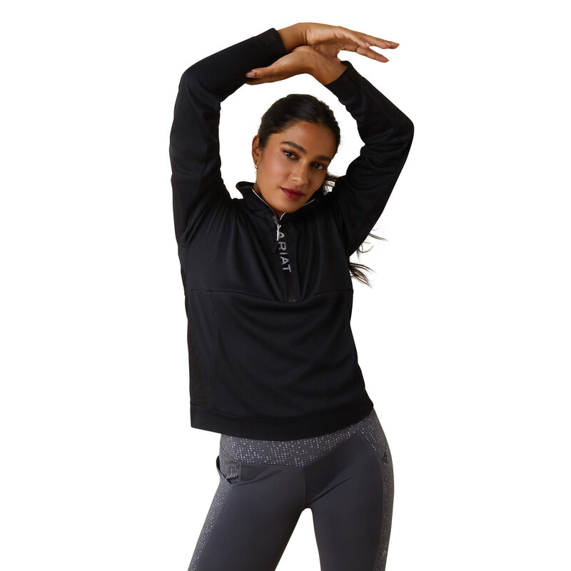Ariat Womens Breathe 1/2 Zip Sweatshirt - Black