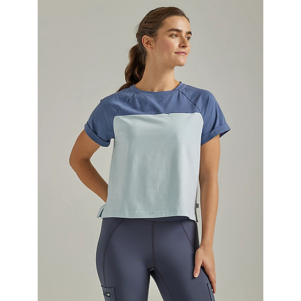 ATG By Wrangler Women's Compass Tee - Vintage Indigo