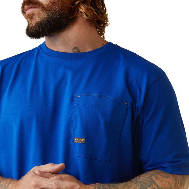 Ariat Mens Rebar Workman Born For This T-Shirt - Royal Blue Heather
