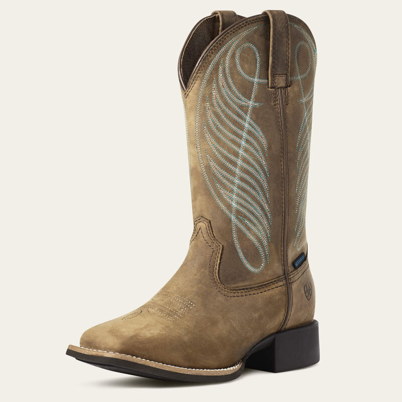 **Ariat Women's Round up West H2O Western Boots - Distressed Brown
