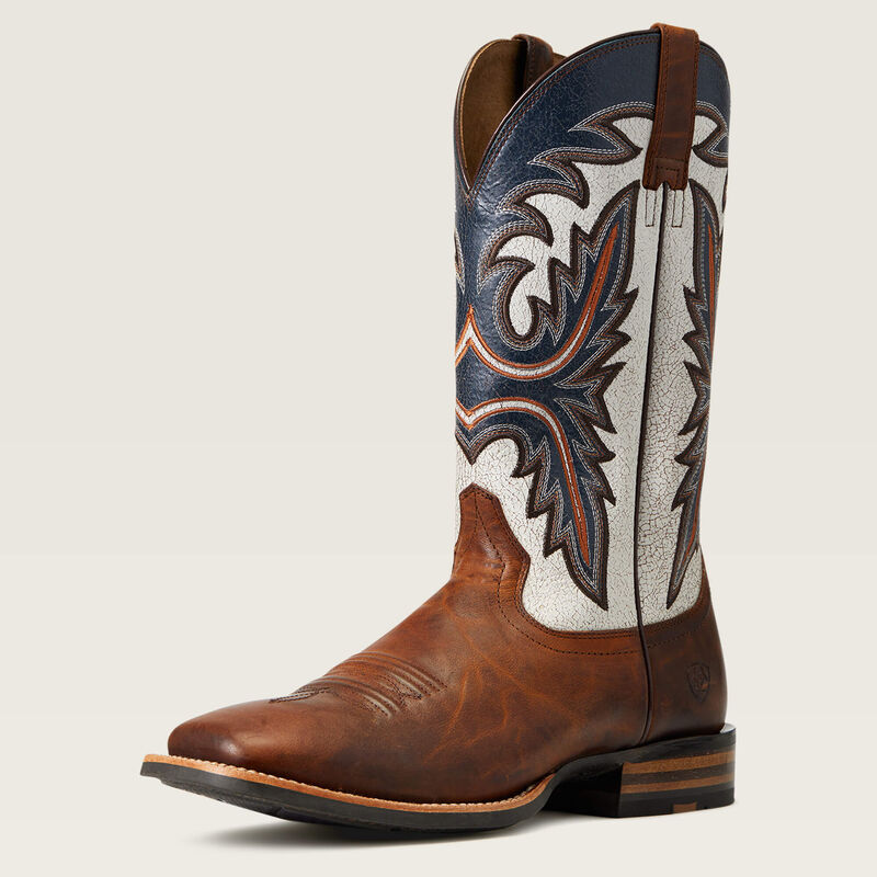 **Ariat Mens Brushrider Western Boots - Penny Brown