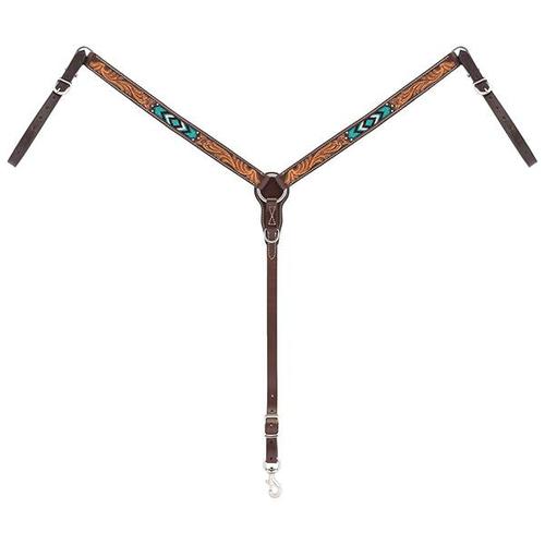 Weaver Turquoise Cross Turquoise Beaded Straight Breast Collar