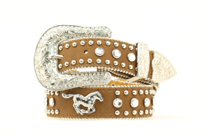 Nocona Girl's Fashion Horse Belt - Brown