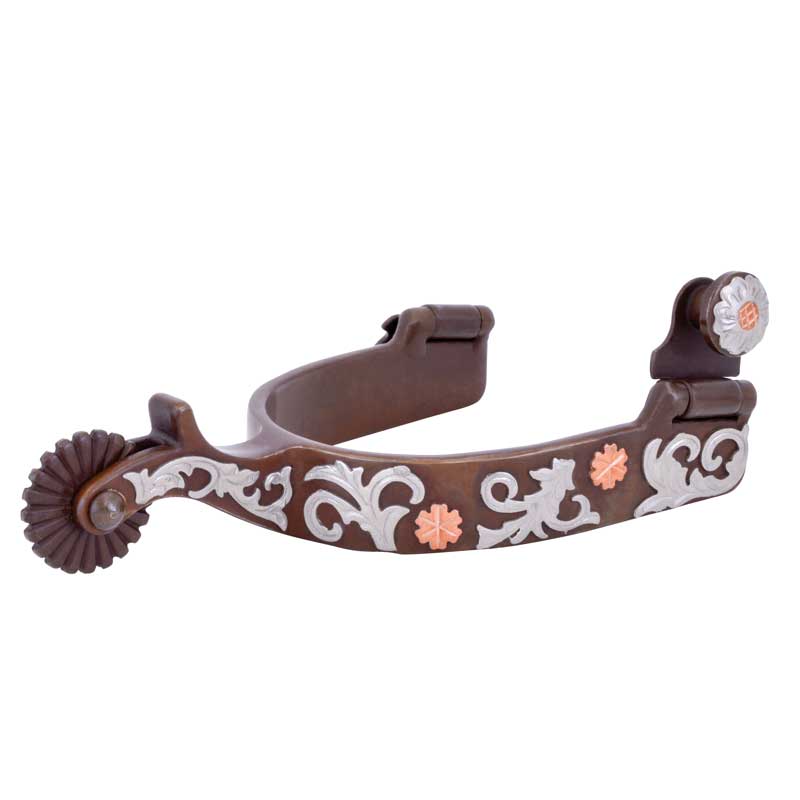 Metalab Josiane Gauthier LADIES SPUR W//COP TRIM CRYSTAL STONE