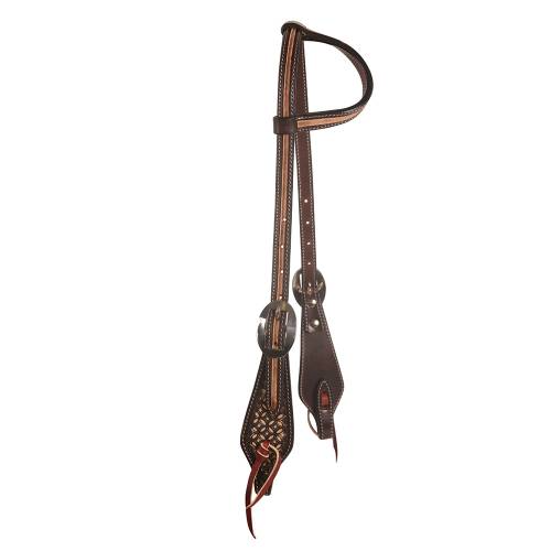 Professional's Choice Single Ear Headstall - Chocolate Confection