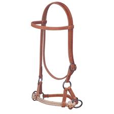 Weaver Harness Leather Side Pull, Double Rope